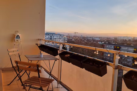 RM Suite balcony at sunset